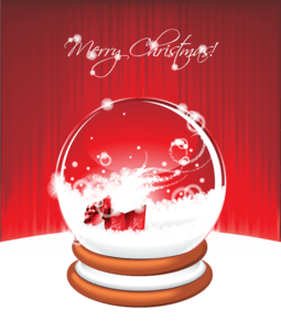 realistic christmas snow globe christmas gift Logo PNG Vector