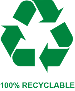 Recyclable 100% Logo Vector