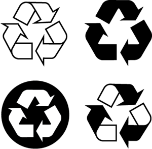 Recyclable, recycling Logo Vector
