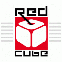 Red Cube Concept Bar Logo PNG Vector