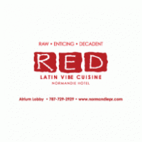 RED Latin Vibe Cuisine Logo Vector