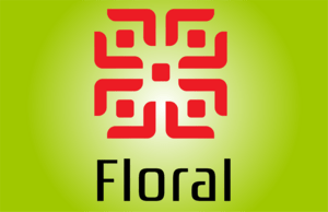Red Ornamental Floral Logo PNG Vector