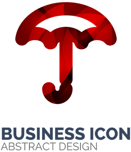 Red Umbrella Logo PNG Vector