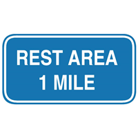 REST AREA ONE MILE SIGN Logo PNG Vector