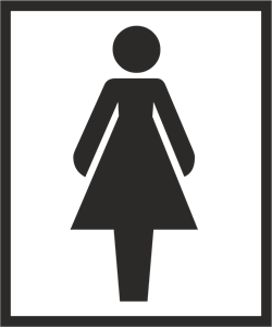 RESTROOM FOR WOMEN SIGN Logo Vector