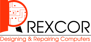 Rexcor Designing & Repairing Computers Logo Vector