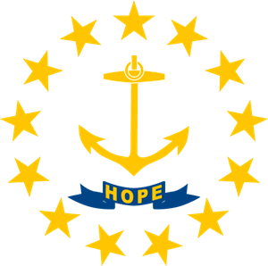 Rhode Island State Flag and Seal Logo Vector