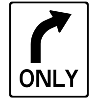 RIGHT ONLY SIGN Logo PNG Vector