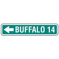 ROAD DIRECTION TO BUFFALO SIGN Logo PNG Vector
