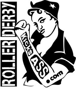 Roller Derby Kicks Ass Logo PNG Vector