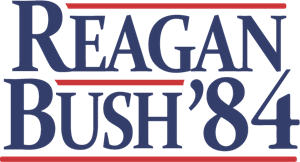 Ronald Reagan '84 Election Logo Vector