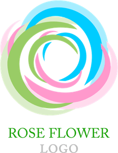Rose Flower Logo Vector