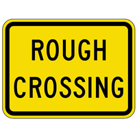 ROUGH CROSSING ROAD SIGN Logo PNG Vector