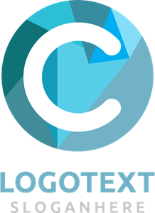 Round blue letter C Logo Vector