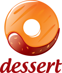 Round donut with chocolate Logo PNG Vector