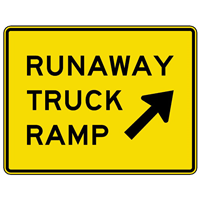 RUNAWAY TRUCK RAMP SIGN Logo Vector