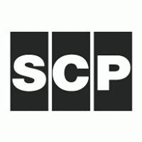 Logotype Scp Foundation Monochrome Icon Inscriptions Stock Vector