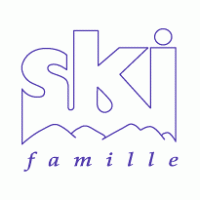 Ski Famille Logo Vector