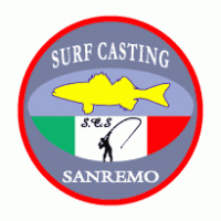 Surf Casting Logo PNG Vector