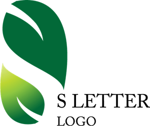 S Leaf Green Letter Logo PNG Vector