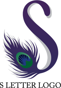 S Peacock Letter Logo PNG Vector