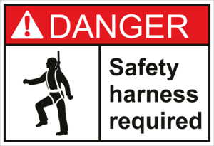safety harness required Logo PNG Vector