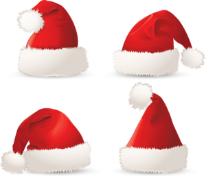 Santa Hat Christmas Logo PNG Vector