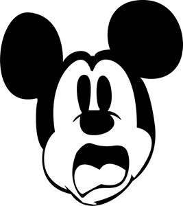 Scared Mickey Mouse Logo PNG Vector