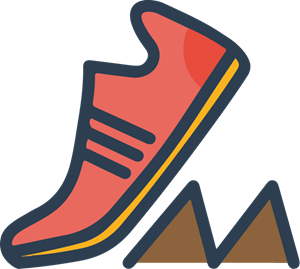 Scarpe Running Logo PNG Vector