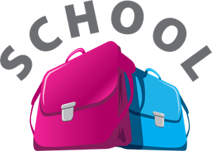 School Bag Logo PNG Vector