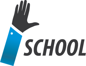 School Student Hand Logo PNG Vector