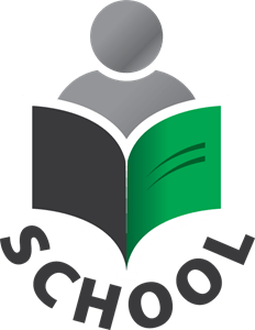 School Student Reading a Book Logo Vector