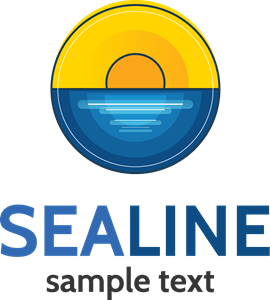 Sea line Logo Vector
