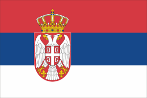 Serbian Flag Logo Vector