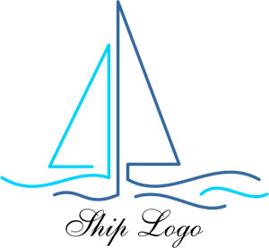 Ship Beach Holiday Logo PNG Vector