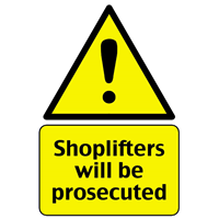 SHOPLIFTERS PROSECUTED SIGN Logo PNG Vector