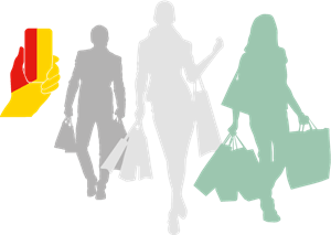 Shopping People Logo PNG Vector