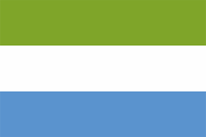 Sierra Leone flag Logo Vector