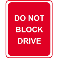 SIGN DO NOT BLOCK DRIVE Logo PNG Vector