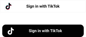 Sign in with TikTok Button Logo PNG Vector