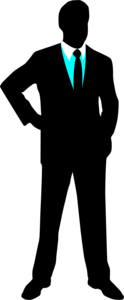 Silhouette Man Logo PNG Vector