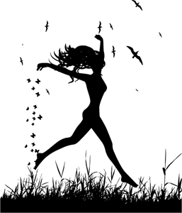 Silhouette Woman Logo PNG Vector