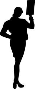 Silhouette Woman Logo PNG Vector
