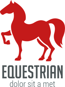 Simple equestrian Logo PNG Vector