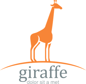 Simple giraffe Logo PNG Vector