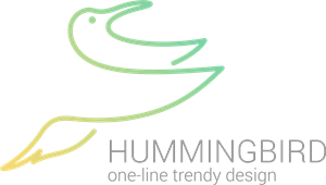 Simple hummingbird Logo PNG Vector