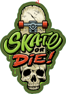 Skate or Die Logo PNG Vector