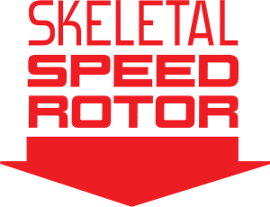 Skeletal Speed Rotor Logo Vector
