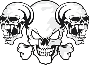 Skull 3 Logo Vector