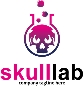 Skull Lab Logo PNG Vector